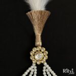 Ritvi Preet Gold Finished Pearl Kundan Kalgi - Image 2