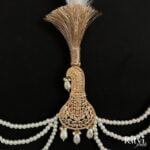 Ritvi Harjeet Gold Finished Pearl AD Kalgi - Image 2