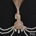 Ritvi Gold Finished Pearl AD Kalgi for Sikh - Image 2