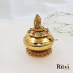 Adya Sindoor Dubbi Copper Gold Ruby - Image 3
