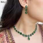 Alaya Green Necklace Set - Image 2