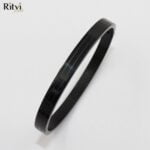 Ananya Two Line Black Bracelet For Women
