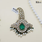 Ritvi Aarav Gold Finished Pearl Kundan Kalgi