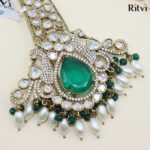 Ritvi Aarav Gold Finished Pearl Kundan Kalgi - Image 2