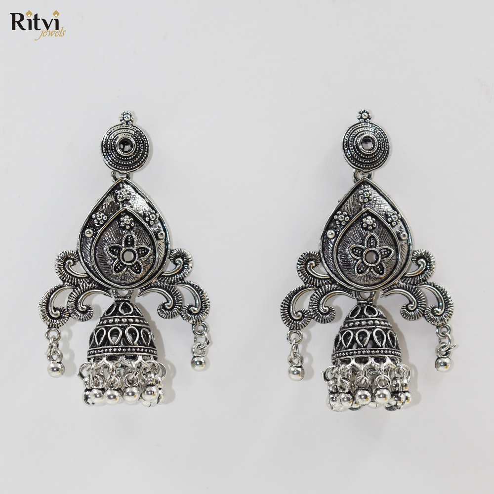 Charu Oxidised Earrings
