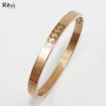 Disha Brick Band Bracelet For Women Rose Gold