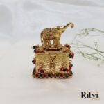 Diya Elephant Gold Sindoor Dabi - Image 2