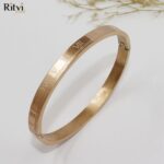 Elegant Roman Initials Rose Gold Bracelet For Women - Image 2