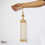 Flower Ruby Green Gold Bridal Kalira - Image 4