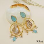 Fluid Stone Firozi Earrings