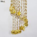 Khushi Sea Shell Beaded Gold Plated Bridal Kalira - Image 3