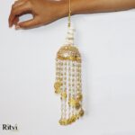 Khushi Sea Shell Beaded Gold Plated Bridal Kalira - Image 4