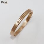 Matte and Glossy Rose Gold Two Lined Bracelet For Kids