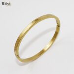 Oviya Band Bracelet For Women Gold - Image 2