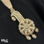 Ritvi Aarav Gold Finished Pearl AD Kalgi - Image 2