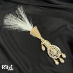 Ritvi Balwinder Gold Finished Pearl AD Kalgi