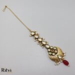 Ritvi Charvi Kundan Maang Tikka (Ruby)