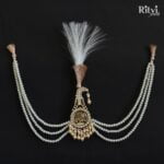 Ritvi Elephant Gold Finished Pearl Kundan Kalgi