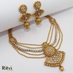 Ritvi Dhwani Rajwada Gold Necklace Set - Image 2