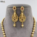 Ritvi Ganesh Temple Long Necklace Set - Image 5