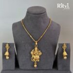 Ritvi Ganpati ji Jhumka Pendant Set