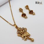 Ritvi Ganpati ji Jhumka Pendant Set - Image 2