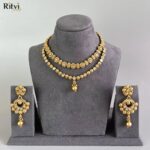 Ritvi Gayatri Rajwada Gold Necklace Set