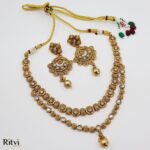 Ritvi Gayatri Rajwada Gold Necklace Set - Image 2