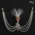 Jigar Gold Finished Pearl AD Kalgi for Sikh