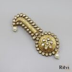 Ritvi Lalit Gold Finished Pearl Kundan Kalgi - Image 2