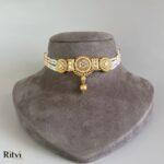 Ritvi Liva Rajwada Gold Choker Set