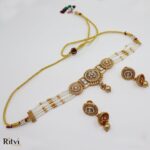 Ritvi Liva Rajwada Gold Choker Set - Image 2