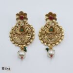 Ritvi Monisha Gold Long Necklace Set - Image 3