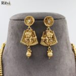 Ritvi Radha Krishan Temple Long Necklace Set - Image 5