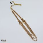 Ritvi Radha Krishan Temple Long Necklace Set - Image 3
