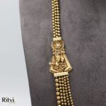 Ritvi Radha Krishan Temple Long Necklace Set - Image 2