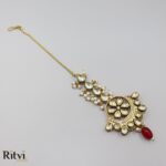 Ritvi Radha Kundan Maang Tikka (Ruby)