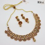 Ritvi Shankar Rajwada Gold Necklace Set - Image 2