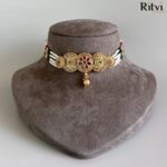 Ritvi Taranshi Rajwada Gold Choker Set