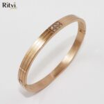 Ritvi Tina Band Bracelet For Women Rose Gold - Image 2