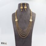 Ritvi Varidhi Gold Long Necklace Set