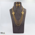 Ritvi Vidushi Temple Long Necklace Set
