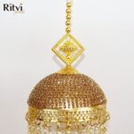 Saanvi Antique Gold Heavy Layered Bridal Kalira - Image 2