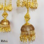 Saanvi Antique Gold Heavy Layered Bridal Kalira - Image 3