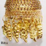Saanvi Antique Gold Heavy Layered Bridal Kalira - Image 4