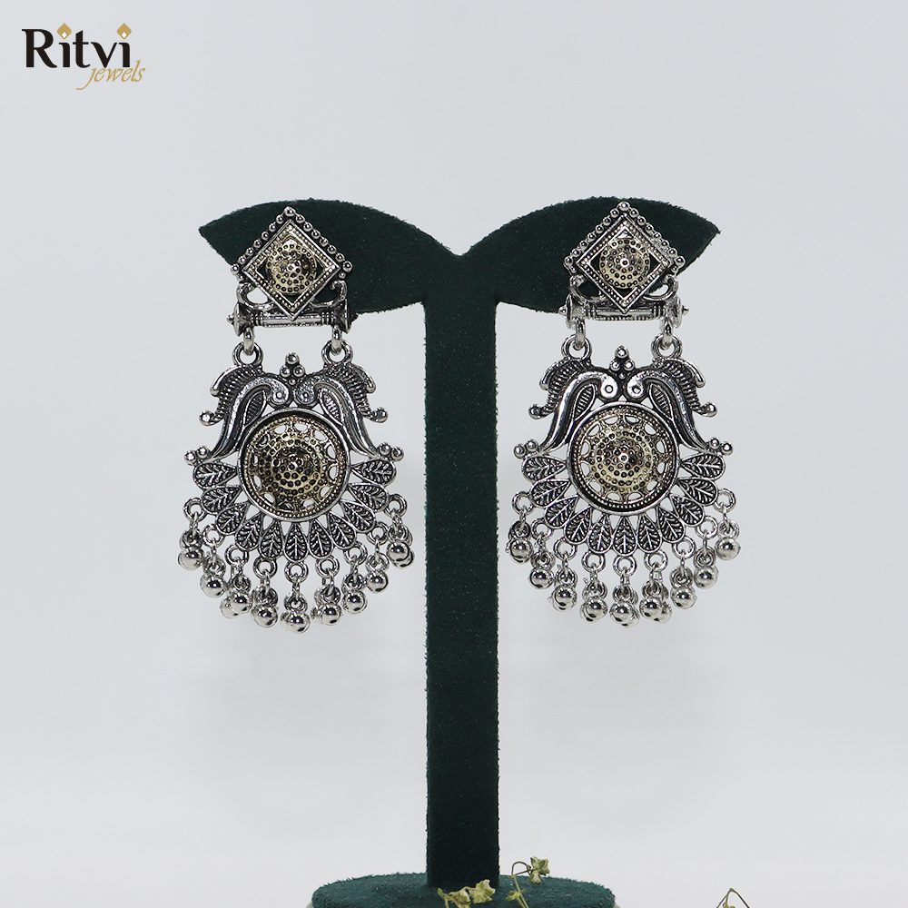 Shefali Oxidised Earrings