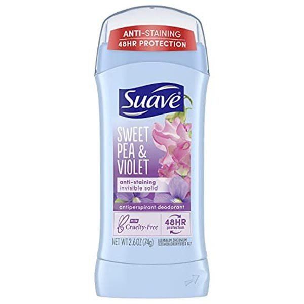 Suave-Sweet-Pea-and-Violet-Invisible-Solid-Anti-Perspirant-Deodorant-74g-1.jpg Suave Sweet Pea and Violet Invisible Solid Anti-Perspirant & Deodorant 74g - Image 1