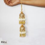 Tanvi Sea Shell Gold Plated Bridal Kalira - Image 4