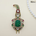 Ritvi Harpal Gold Finished Pearl Kundan Kalgi