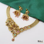 Ritvi Laveena Rajwada Gold Necklace Set - Image 3